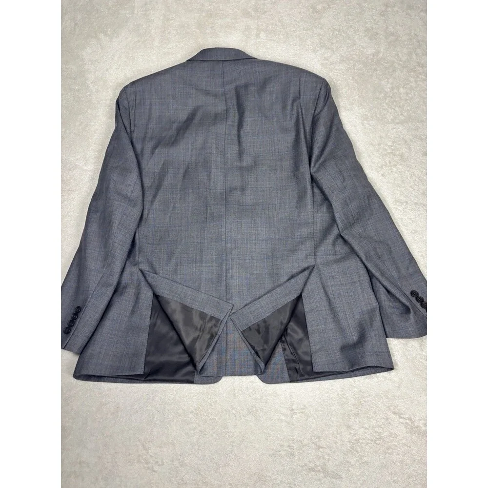 Lauren Ralph Lauren Men’s Blazer 46R Gray Wool Blend Window Pane 2 Button